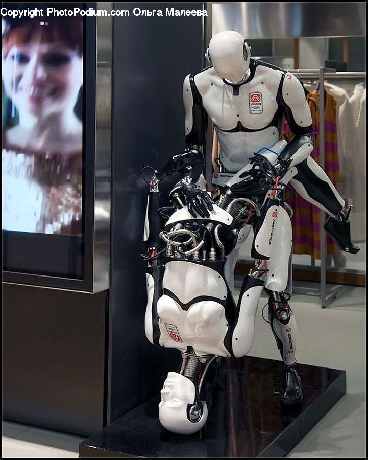 Robot, Flyer, Poster, Figurine, Electronics, Monitor, Screen