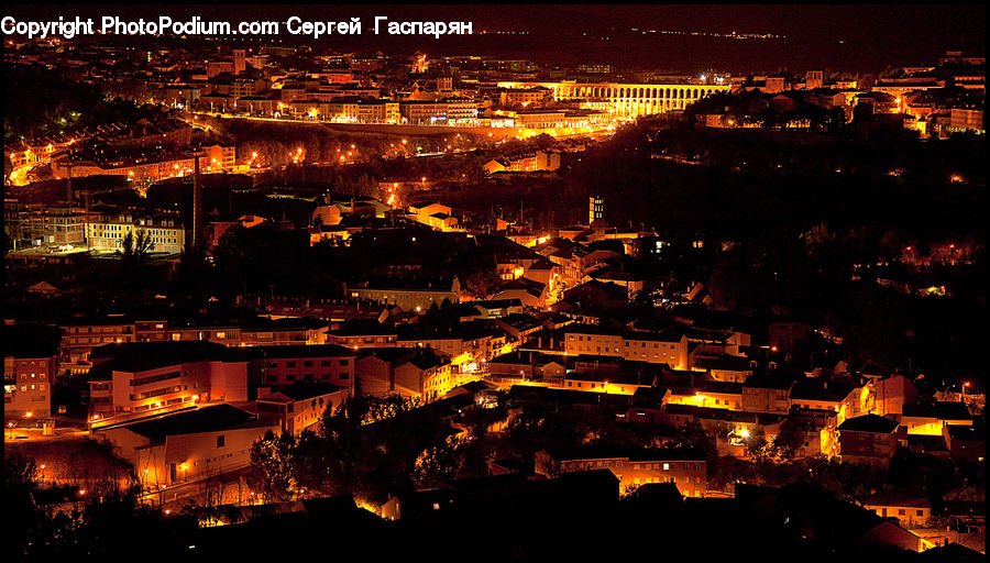 City, Downtown, Metropolis, Urban, Night, Outdoors, Lighting