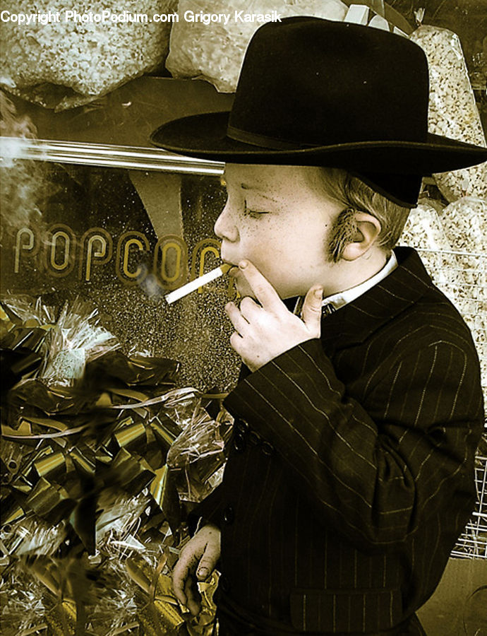 Cowboy Hat, Hat, Sun Hat, People, Person, Human, Coat