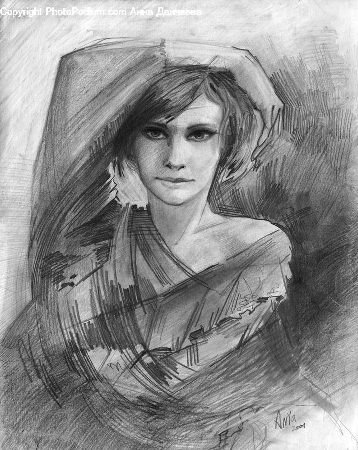 People, Person, Human, Drawing, Sketch, Portrait