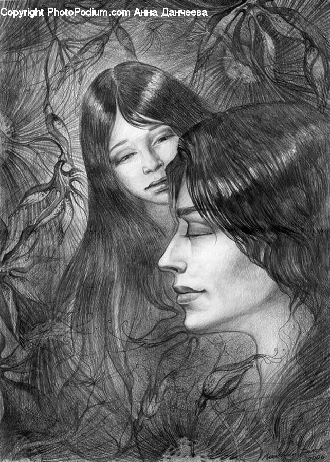 People, Person, Human, Drawing, Sketch, Art, Portrait