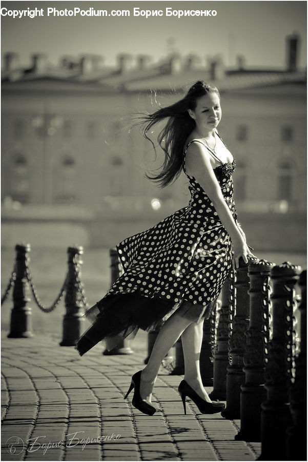 People, Person, Human, Polka Dot, Female, Portrait, Selfie
