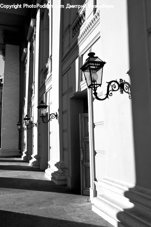 Alley, Alleyway, Road, Street, Town, Column, Pillar