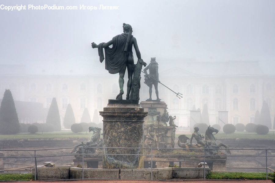 Human, People, Person, Art, Sculpture, Statue, Fog
