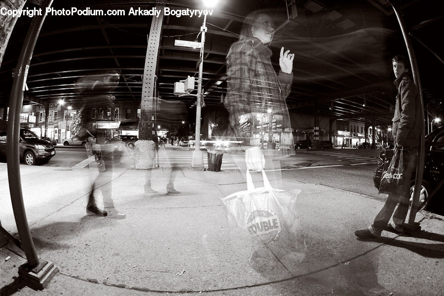 Fisheye, Freeway, Overpass, Lighting, Intersection, Road, City