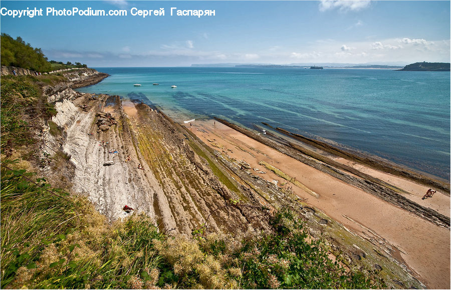 Beach, Coast, Outdoors, Sea, Water, Promontory, Cliff