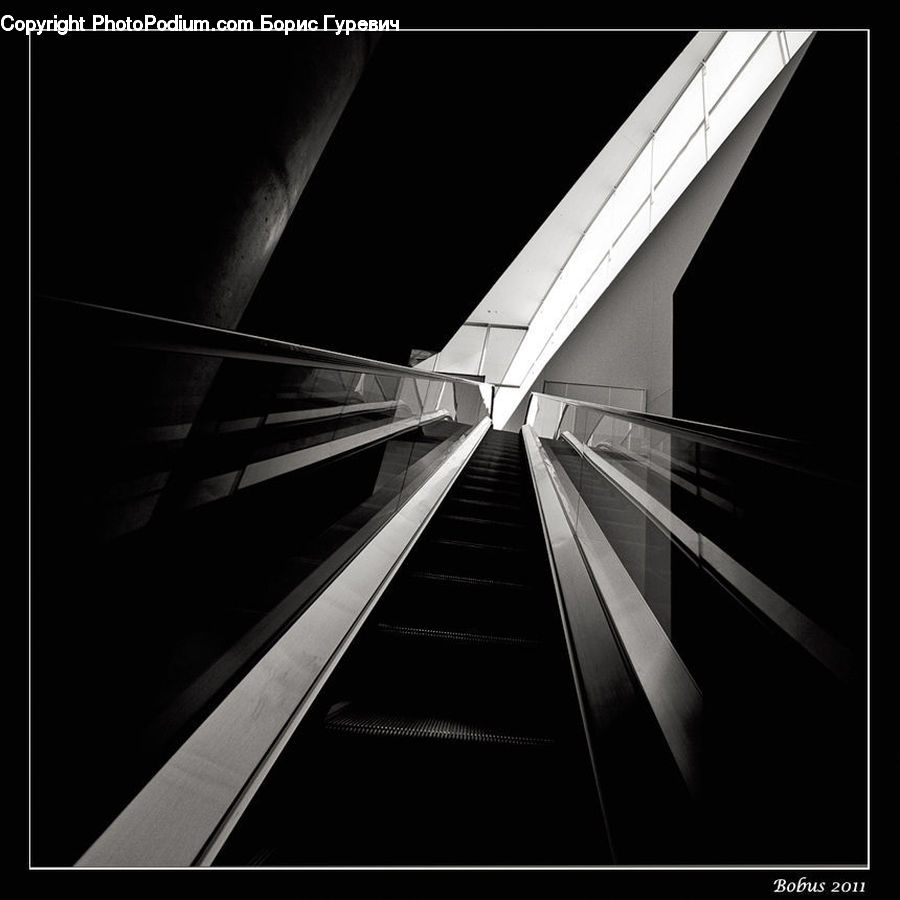 Bridge, Banister, Handrail, Corridor, City, Downtown, Urban