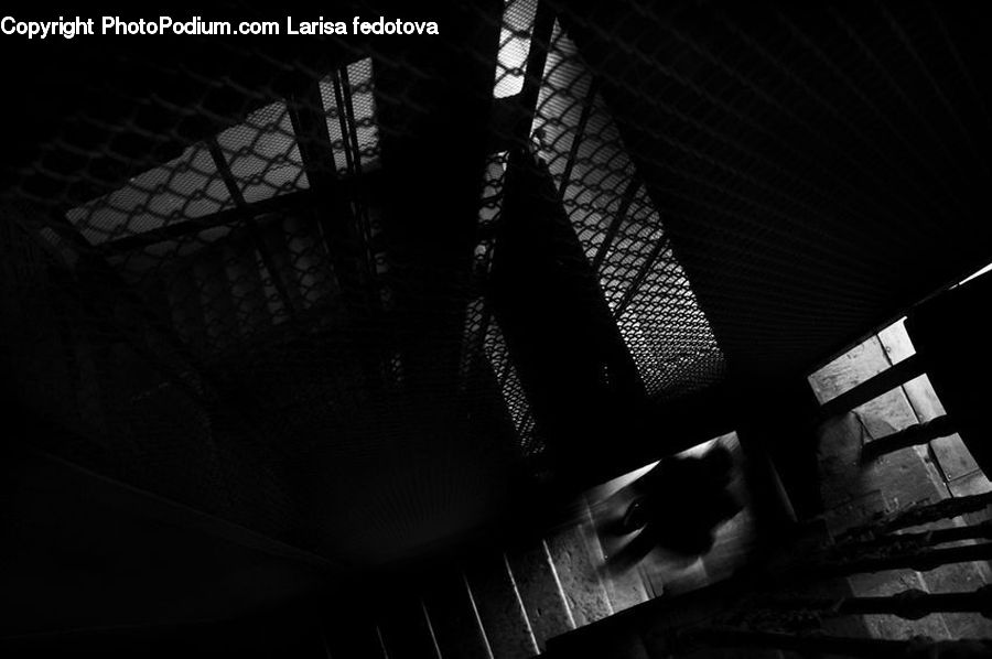 Brick, Banister, Handrail, Lighting, City, Downtown, Urban