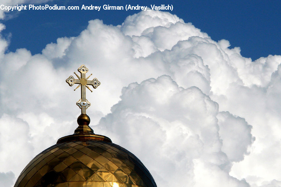 Architecture, Dome, Cloud, Cumulus, Sky, Azure Sky, Outdoors