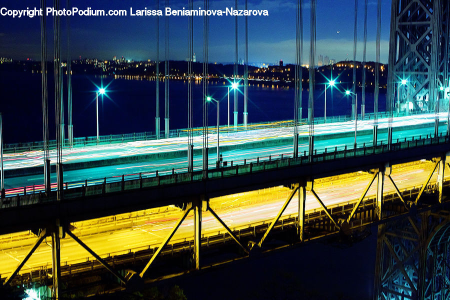 Freeway, Overpass, Bridge, Stage, City, Downtown, Urban