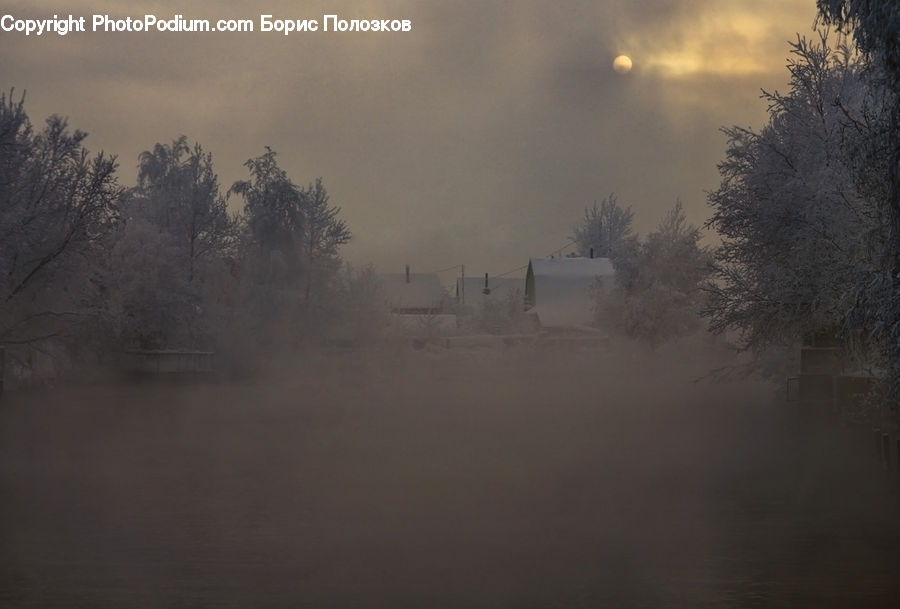 Frost, Ice, Outdoors, Snow, Fog, Mist, Pollution