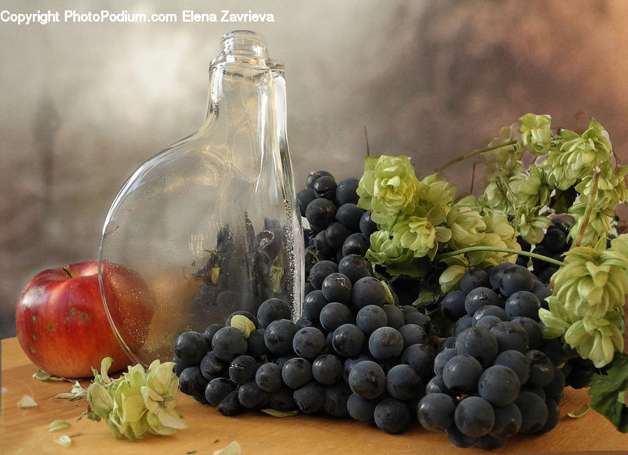 Fruit, Grapes, Apple, Plant, Vine, Produce, Vegetable