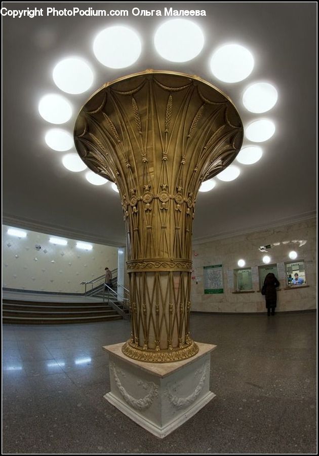 Column, Pillar, Floor, Flooring, Lighting, Molding, Subway