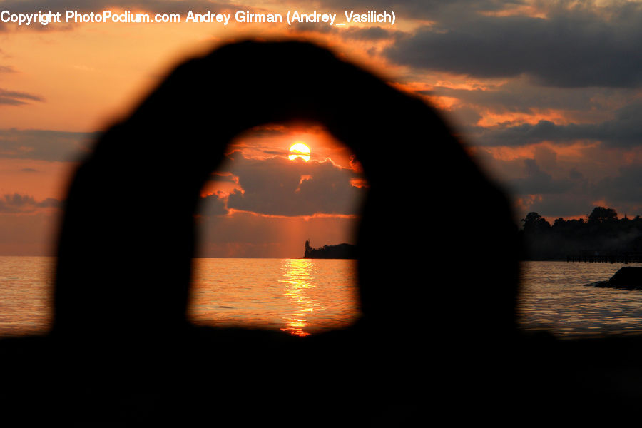 Arch, Dusk, Outdoors, Sky, Sunlight, Sunrise, Sunset