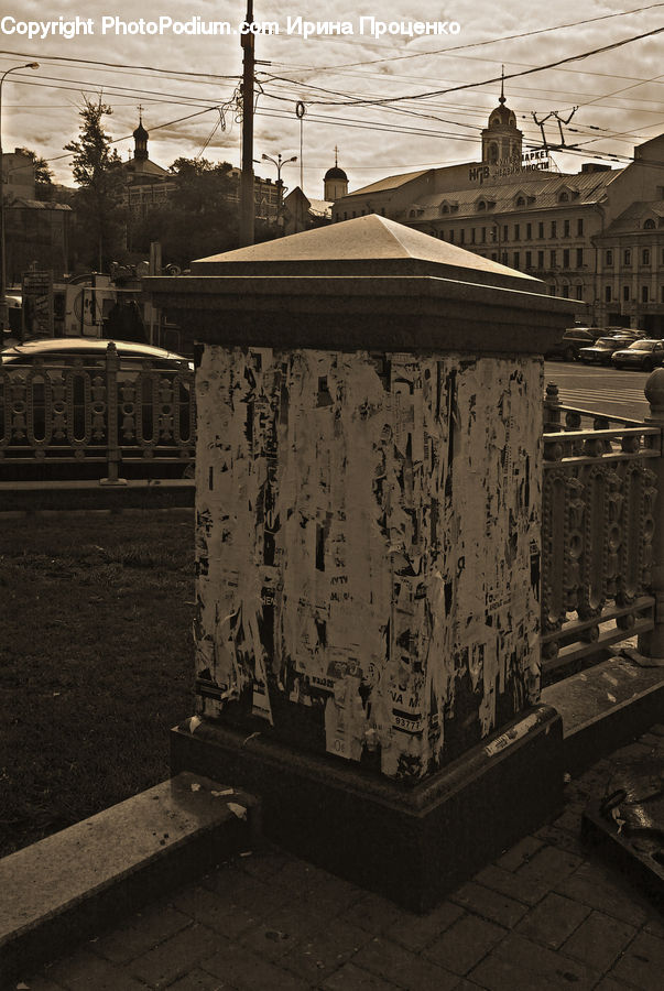 City, Downtown, Building, Tomb, Urban, Gazebo, Crypt