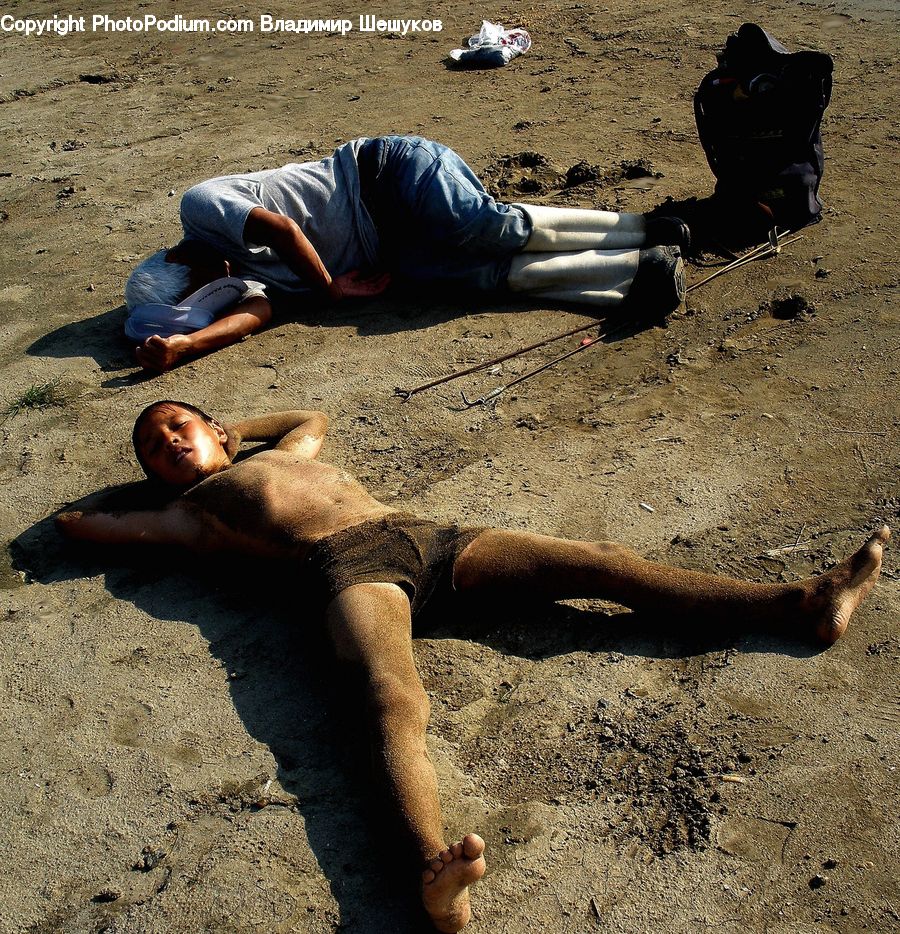 People, Person, Human, Asleep, Soil, Outdoors, Sand