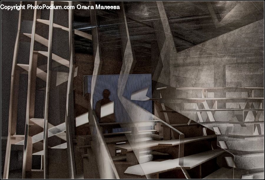 Chair, Furniture, Banister, Handrail, Staircase, Architecture, Apartment Building