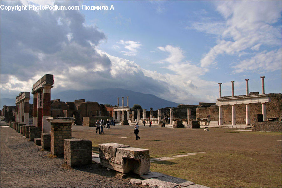 Ancient Egypt, Bench, Rock, Bunker, Building, Housing, Ruins