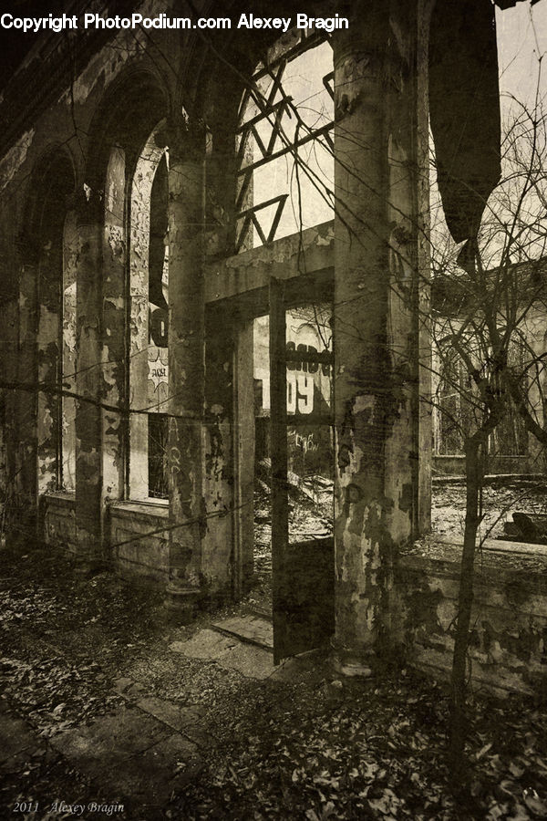 Ruins, Cobblestone, Pavement, Walkway, Architecture, Mansion, Crypt