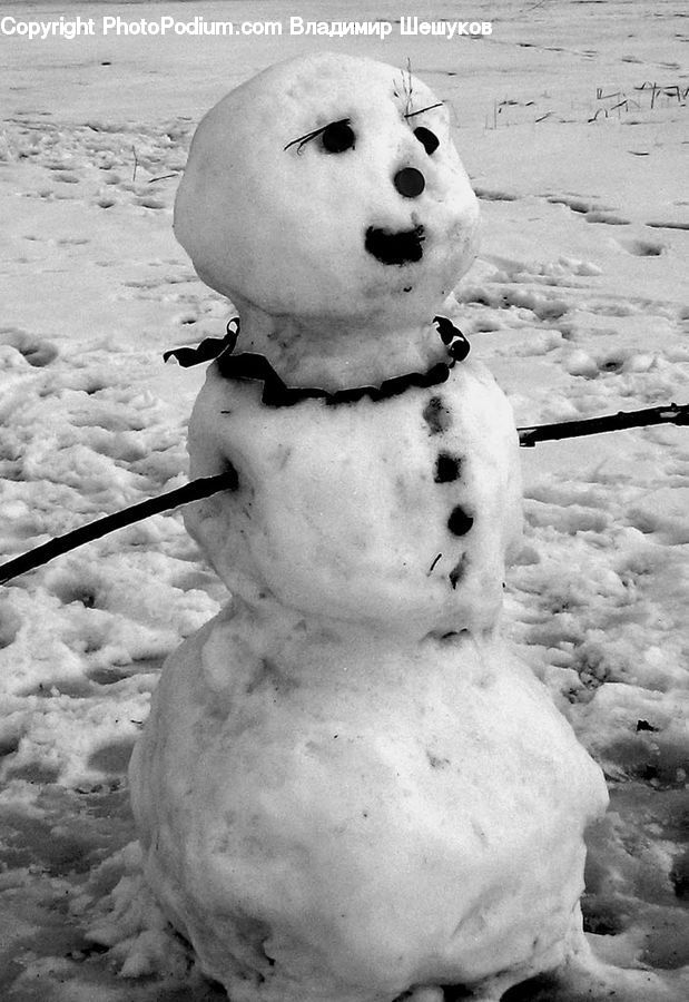 Ice, Snow, Snowman, Winter