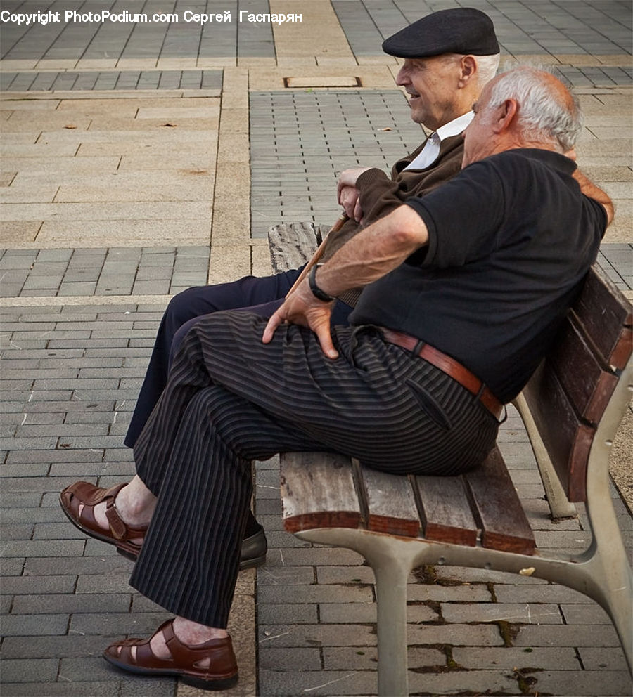 People, Person, Human, Chair, Furniture, Brick, Coat