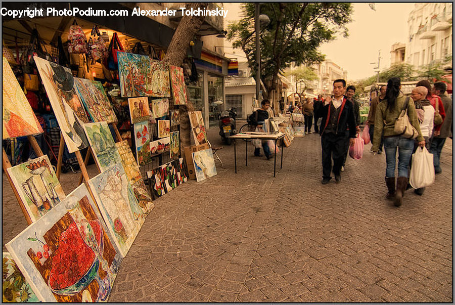 People, Person, Human, Bazaar, Market, Clothing, Denim
