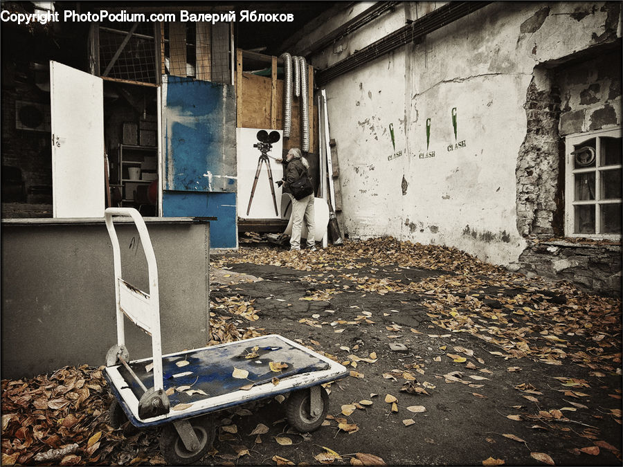 Chair, Furniture, Rubble, Soil