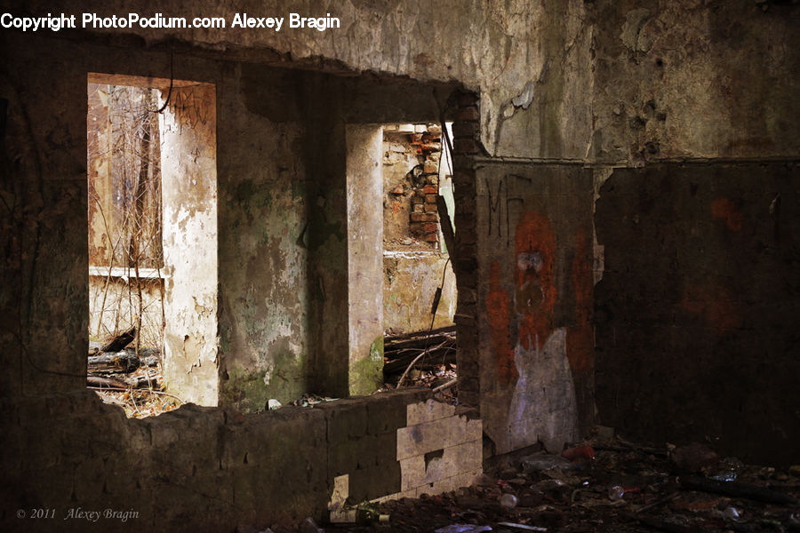 Brick, Rubble, Bunker, Ruins, Alley, Alleyway, Road