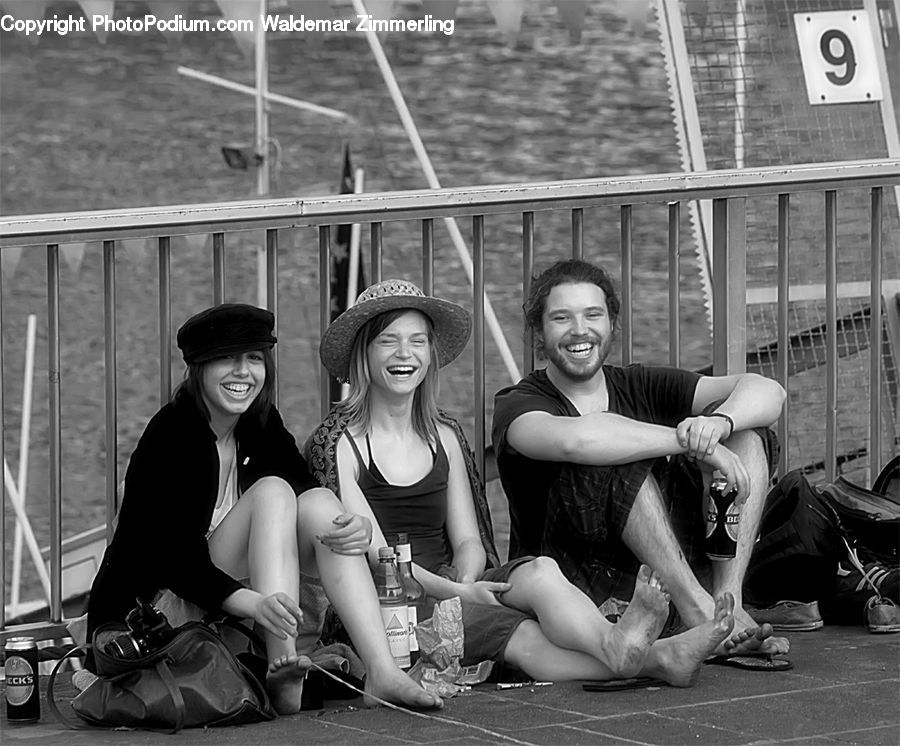 People, Person, Human, Bench, Face, Portrait, Smile