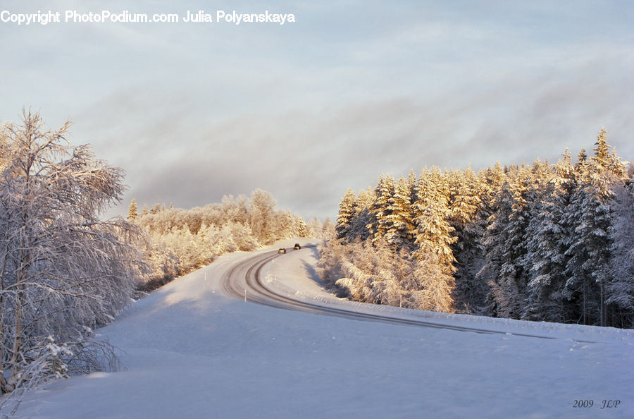 Dirt Road, Gravel, Road, Frost, Ice, Outdoors, Snow