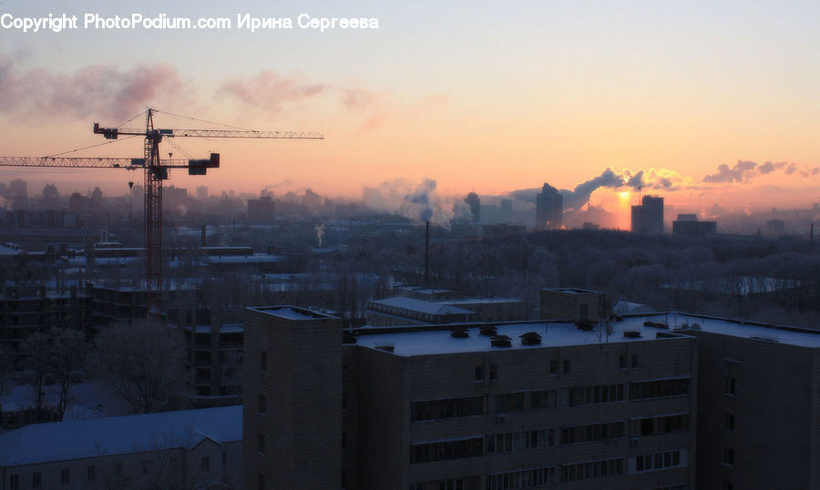 Building, City, High Rise, Downtown, Metropolis, Urban, Dawn