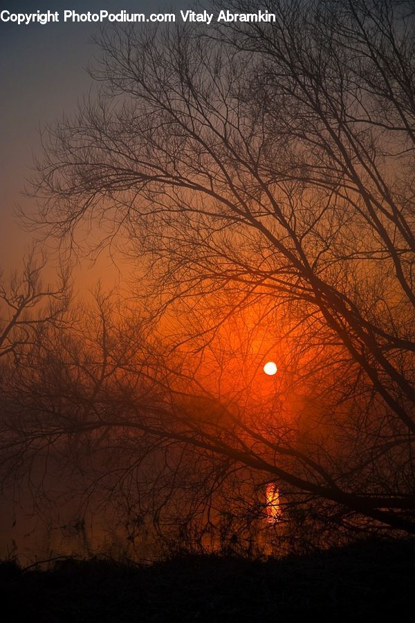 Dawn, Dusk, Red Sky, Sky, Sunrise, Sunset, Landscape