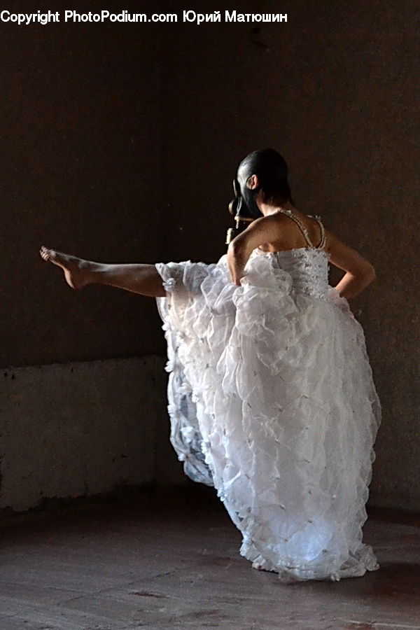 People, Person, Human, Evening Dress, Gown, Lace, Robe