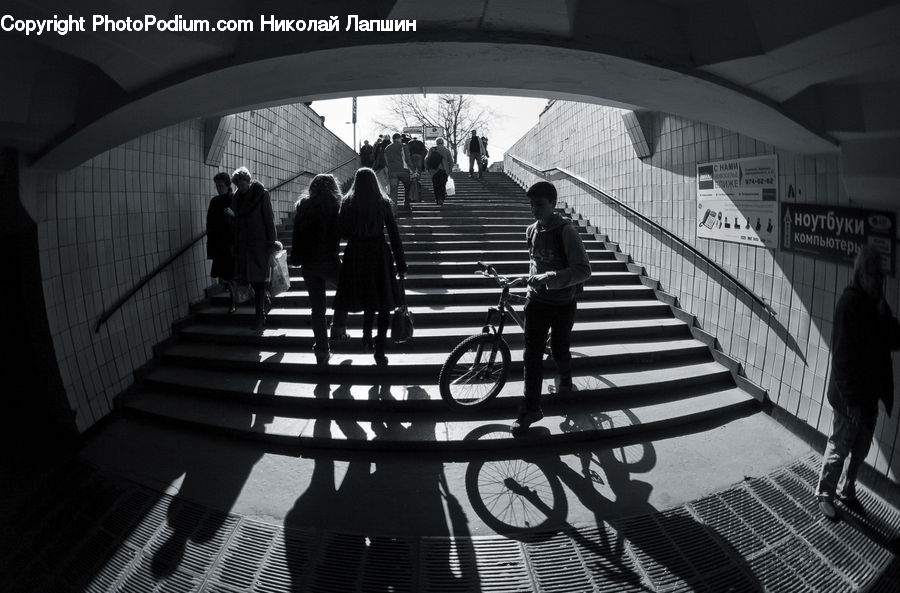 Light, Silhouette, Leisure Activities, Walking, Pedestrian, Person, City