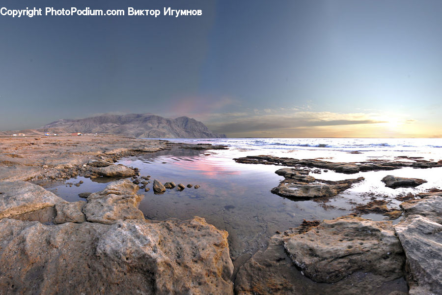 Coast, Outdoors, Sea, Water, Dawn, Dusk, Sky