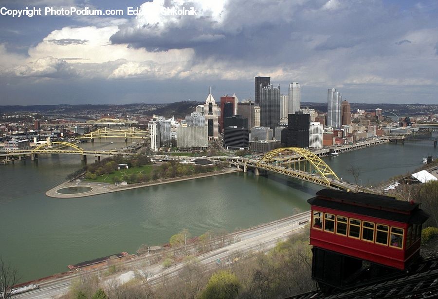 Arch, Arch Bridge, Bridge, Train, Vehicle, City, Downtown