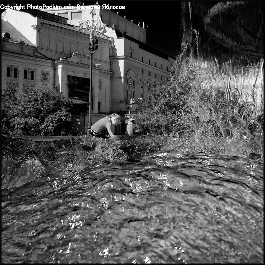 Fountain, Water, Building, Housing, Villa, Bridge, Rubble