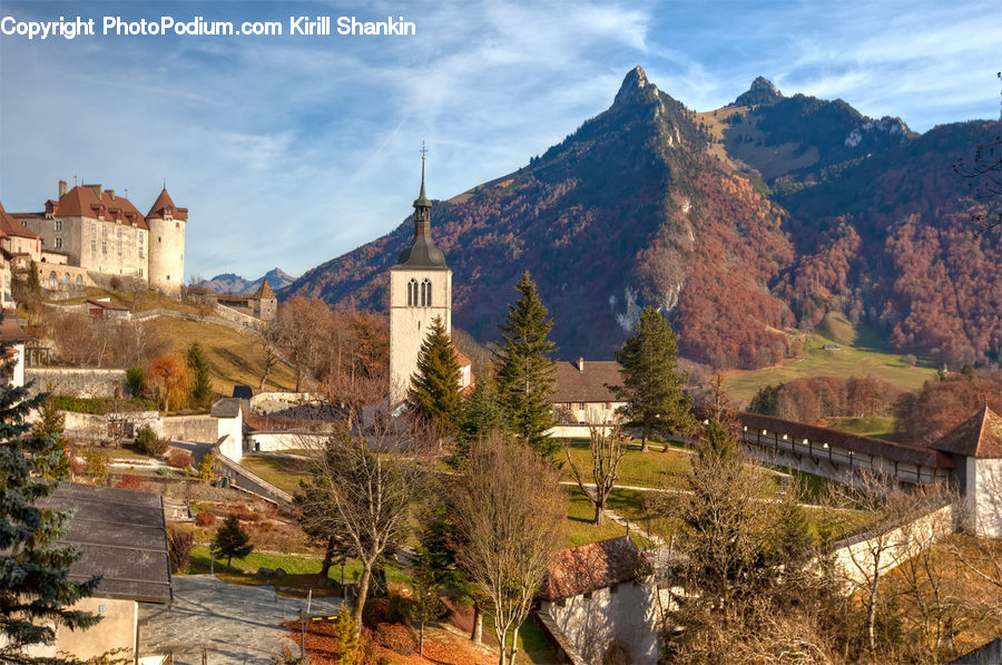 Train, Vehicle, Architecture, Housing, Monastery, Castle, Fort
