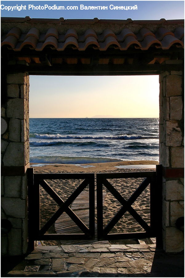 Patio, Pergola, Porch, Triangle, Outdoors, Sea, Water