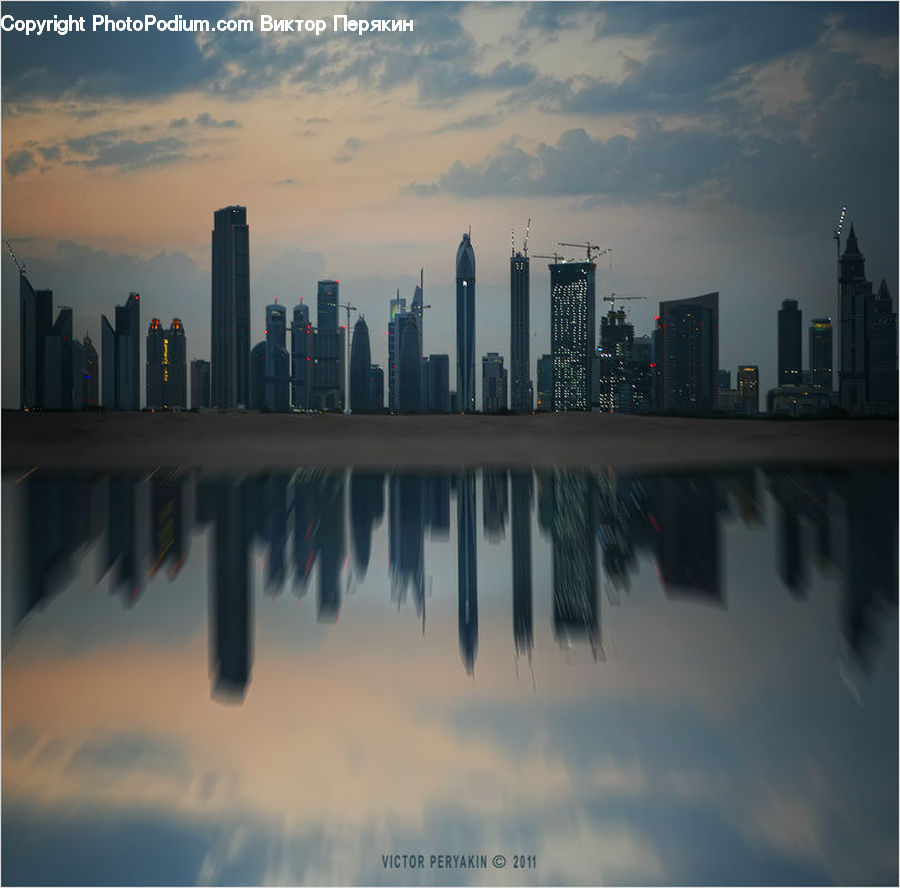 Dawn, Dusk, Sky, Sunrise, Sunset, Fog, Building