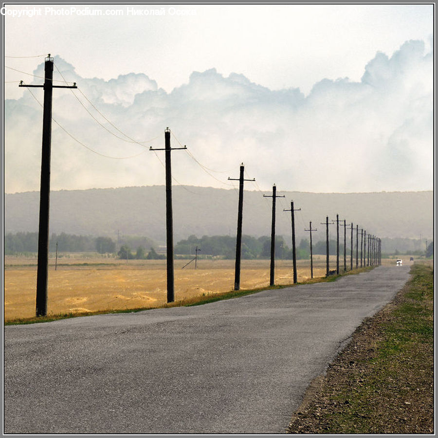 Dirt Road, Gravel, Road, Asphalt, Tarmac