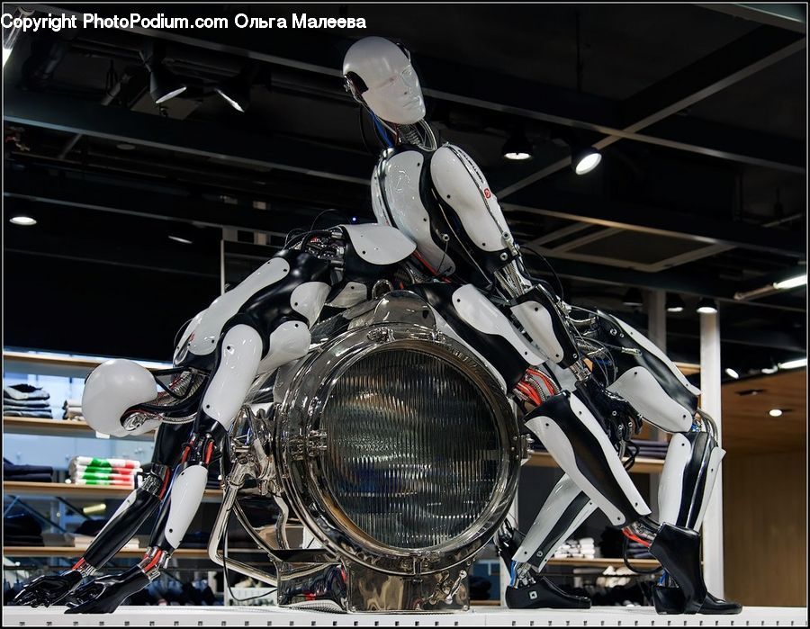 Motor, Motorcycle, Vehicle, Robot, Propeller, Hangar, Factory