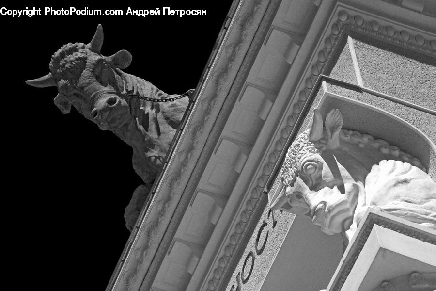 Art, Sculpture, Statue, Gargoyle, Column, Pillar, Anubis