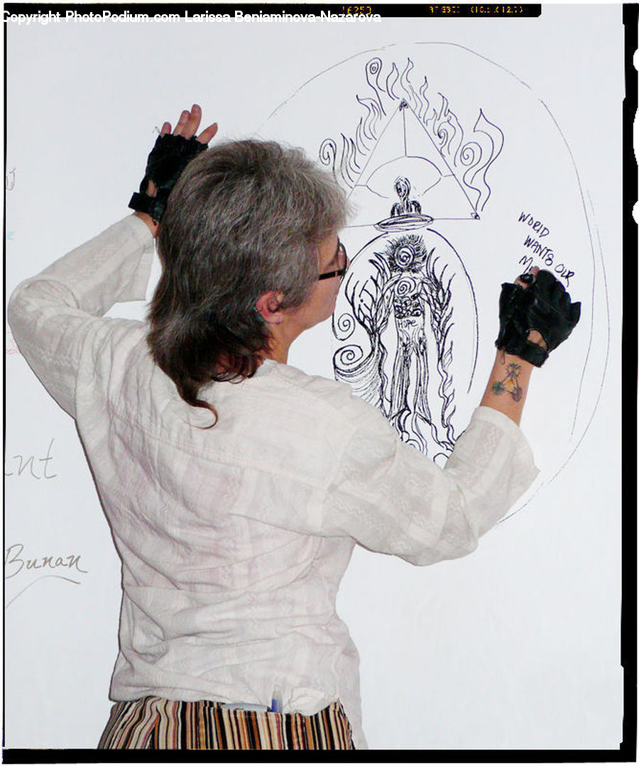 People, Person, Human, White Board, Art, Modern Art, Leisure Activities
