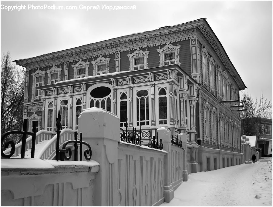 Architecture, Court, Ice, Outdoors, Snow, Alley, Alleyway