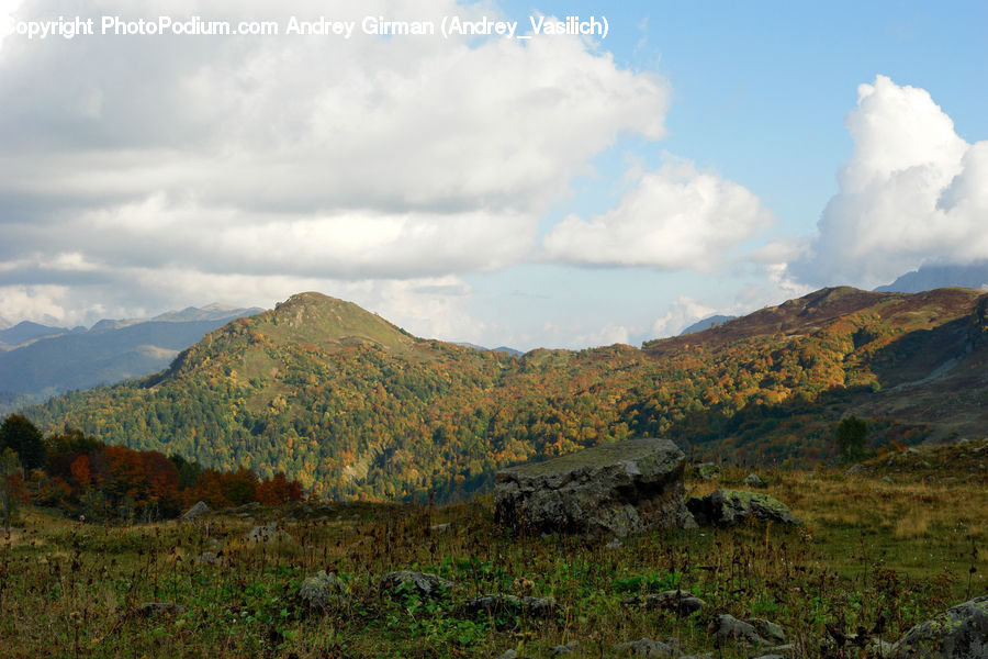 Countryside, Hill, Outdoors, Cloud, Cumulus, Sky, Crest