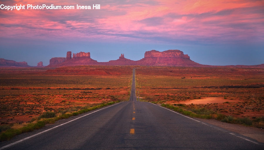 Road, Desert, Outdoors, Dirt Road, Gravel, Freeway, Highway