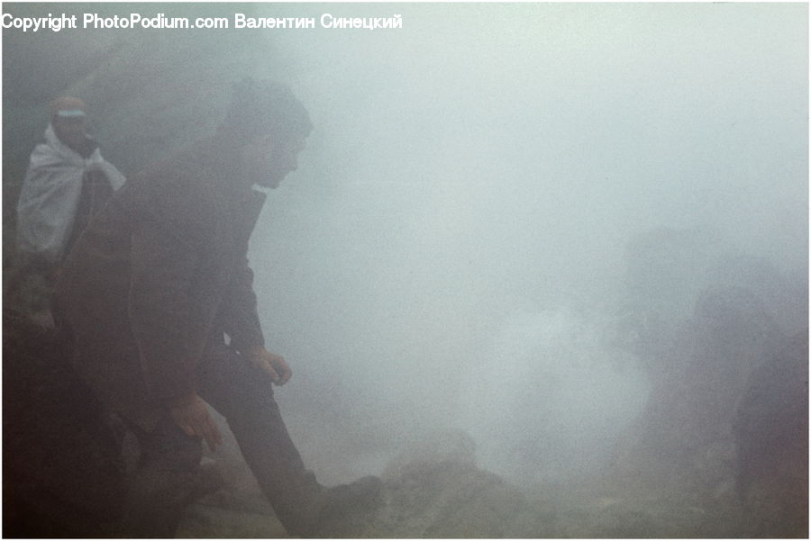 People, Person, Human, Fog, Mist, Outdoors, Paper