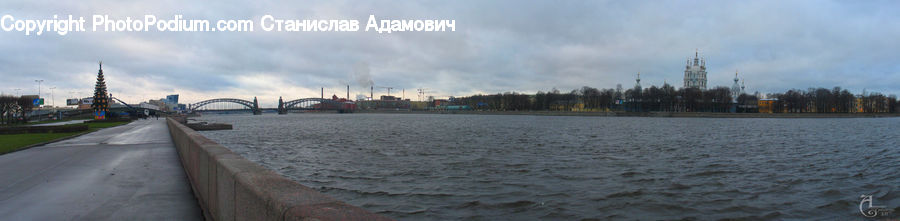 Freeway, Highway, Road, Waterfront, Coast, Outdoors, Sea