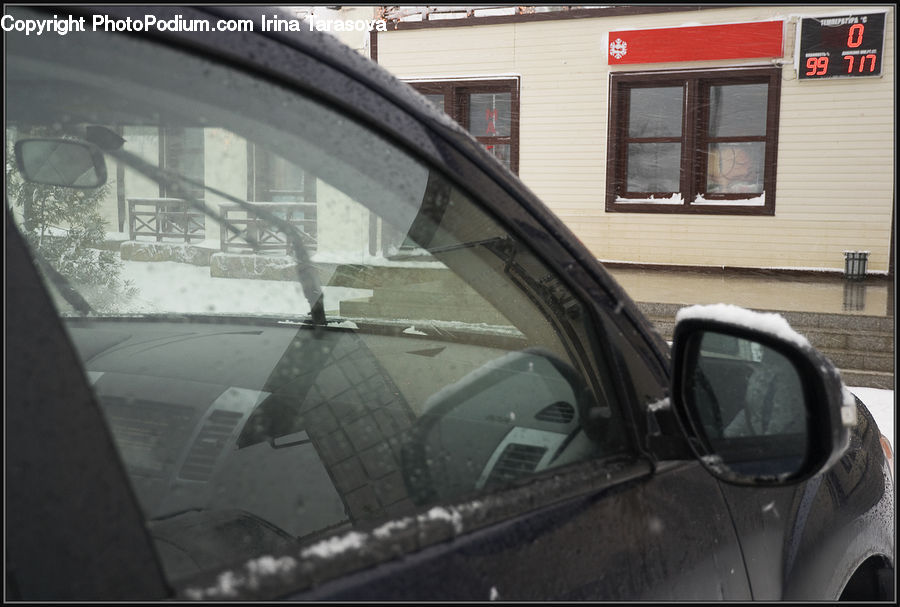 Car Mirror, Mirror, Automobile, Car, Vehicle, Brick, Windshield